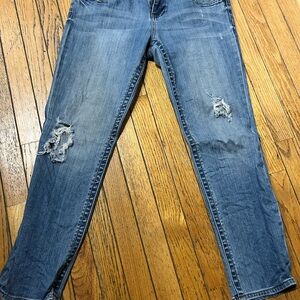 Classic Blue Distressed Women's Jeans